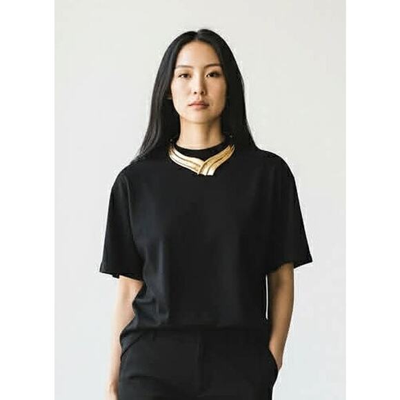 Vintage Napier Gold-Tone Sculptural Choker Necklace – Statement Collar - Picture 2 of 5